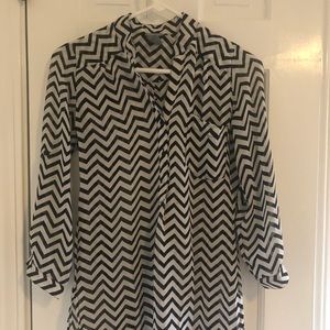 Black and White Patterned Tunic